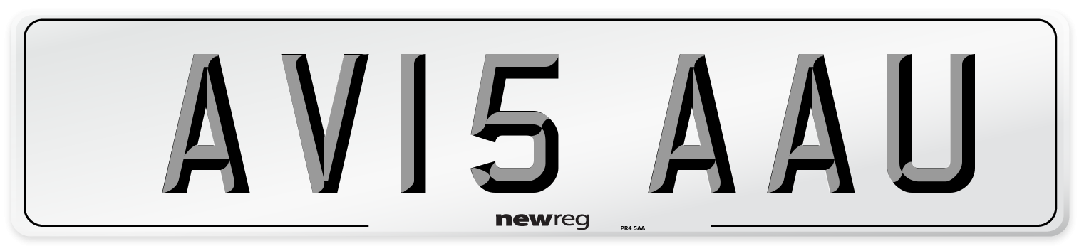 AV15 AAU Number Plate from New Reg